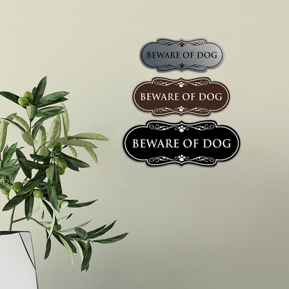 Designer Beware of Dog Sign