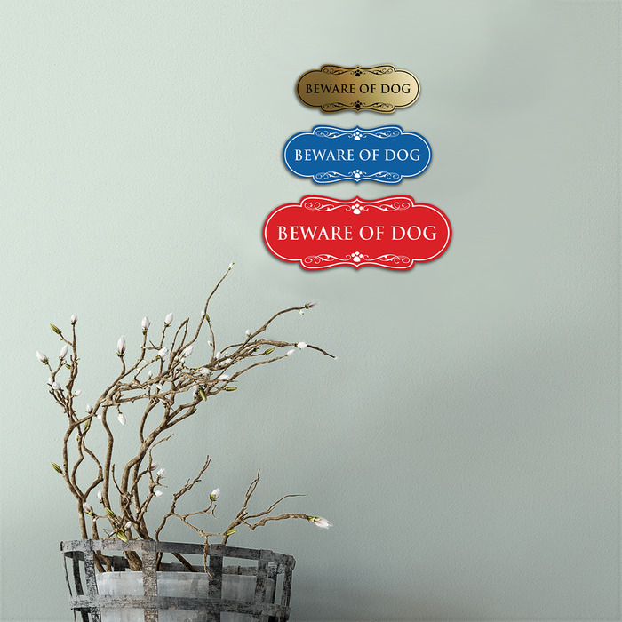 Designer Beware of Dog Sign