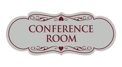 Small (2" x 5") / Light Grey / Burgundy