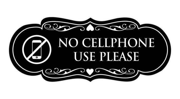 Designer No Cellphone Use please Sign