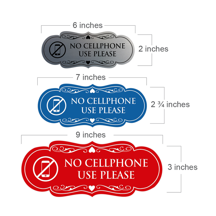 Designer No Cellphone Use please Sign