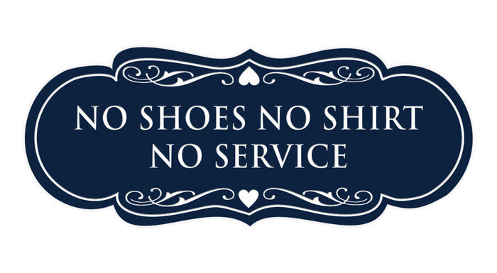 Medium (2-3/4" x 7") / Navy Blue / White