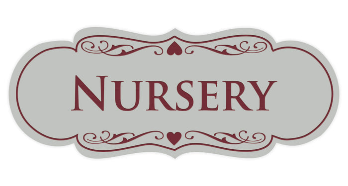 Medium (2-3/4" x 7") / Light Grey / Burgundy