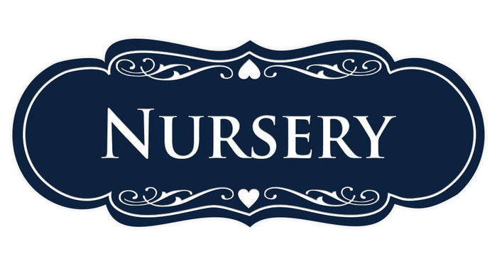 Large (3-1/2" x 9") / Navy Blue / White