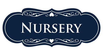 Medium (2-3/4" x 7") / Navy Blue / White