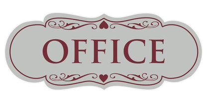 Medium (2-3/4" x 7") / Light Grey / Burgundy