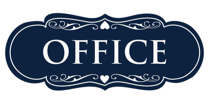 Medium (2-3/4" x 7") / Navy Blue / White