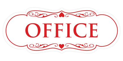 Large (3-1/2" x 9") / White/Red