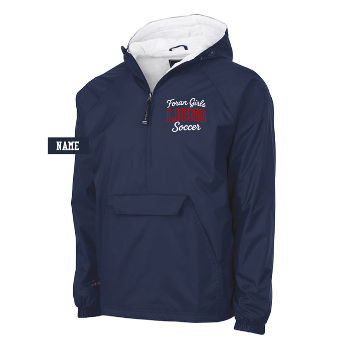 Foran Girls Soccer Hooded 1/2 Zip Windjacket Logowear Foran Girls Soccer Navy Adult S
