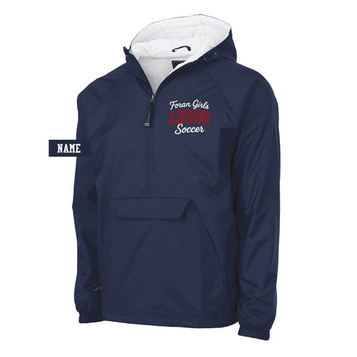 Foran Girls Soccer Hooded 1/2 Zip Windjacket Logowear Foran Girls Soccer Navy Adult S