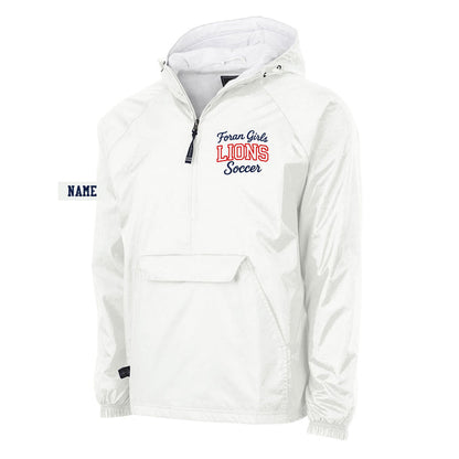 Foran Girls Soccer Hooded 1/2 Zip Windjacket Logowear Foran Girls Soccer White Adult S