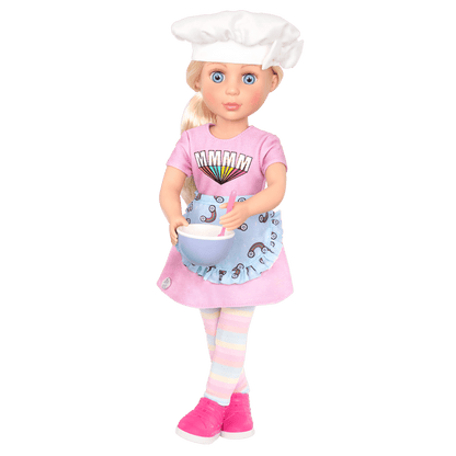 14-inch doll baking donuts
