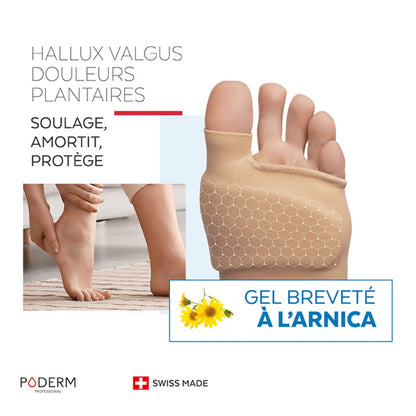 Hallux Valgus and plantar pain - Double protection - Poderm Professional