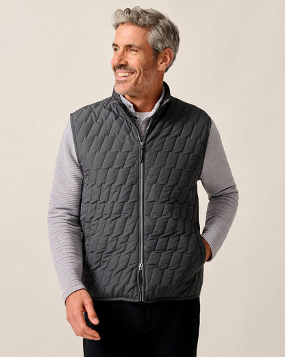 Johnnie-O Men's Belfry Quilted Puffer Vest Apparel Johnnie-O Dark Grey Small