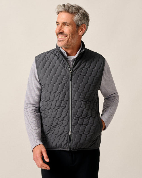 Johnnie-O Men's Belfry Quilted Puffer Vest Apparel Johnnie-O Dark Grey Small