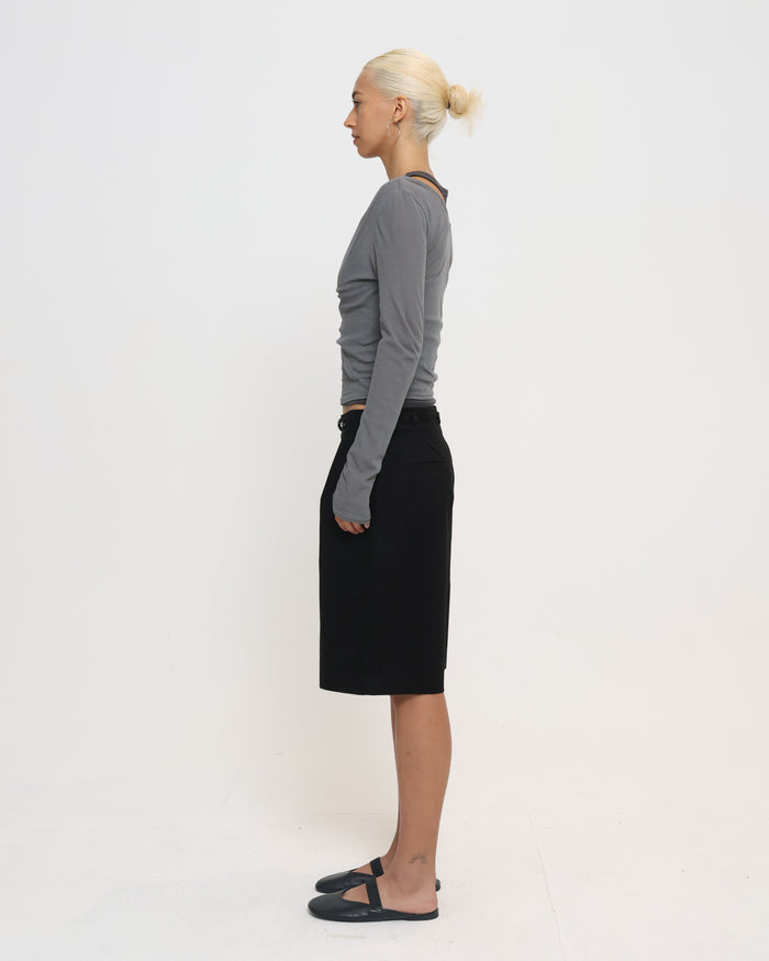 Layered Racer Tank - Charcoal