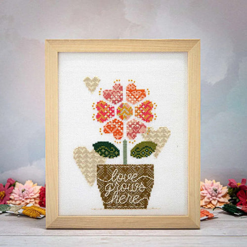 Love Grows Here Cross Stitch Kit - Sewfinity.com