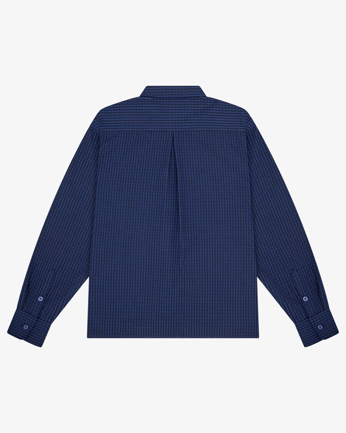 LS Stripe Shirt - Navy