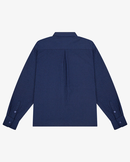 LS Stripe Shirt - Navy