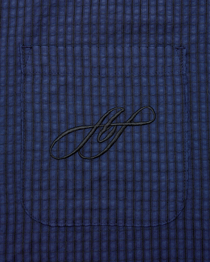 LS Stripe Shirt - Navy