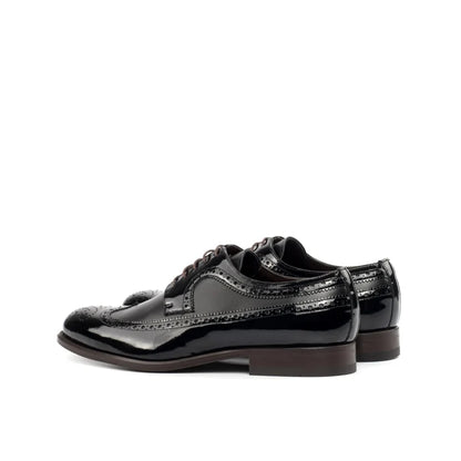 Shiny Peter Longwing Blucher black dress shoes pair