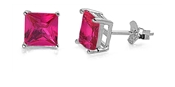 Ruby CZ Studs