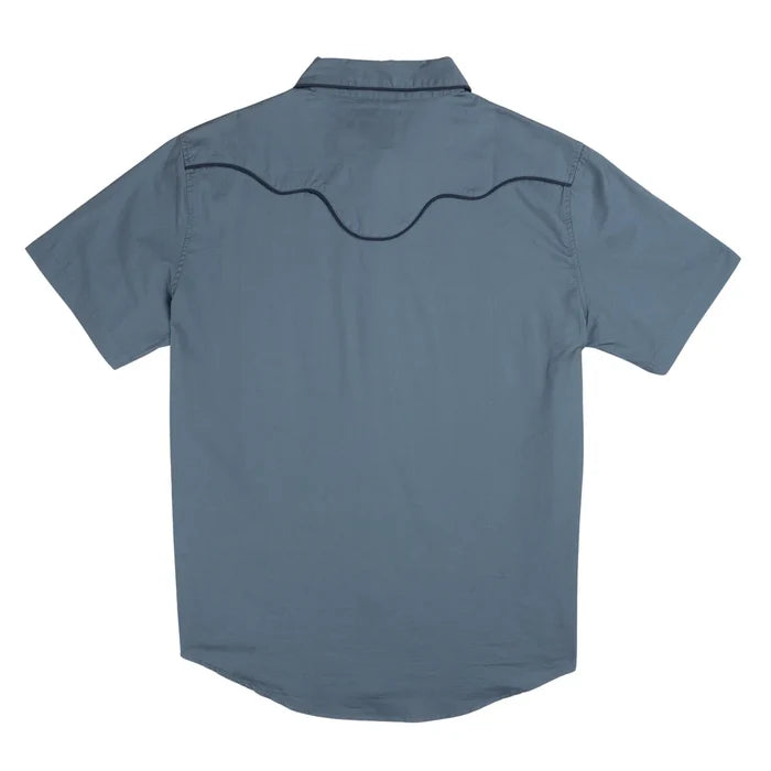Sendero Provisions Co. Men's S/S The Prescott Western Shirt in Faded Navy