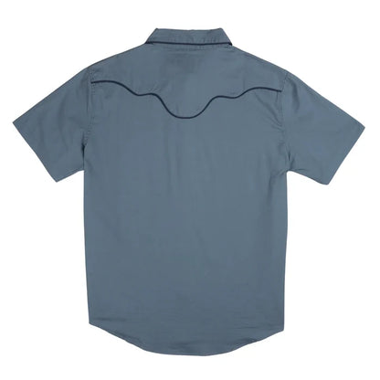 Sendero Provisions Co. Men's S/S The Prescott Western Shirt in Faded Navy