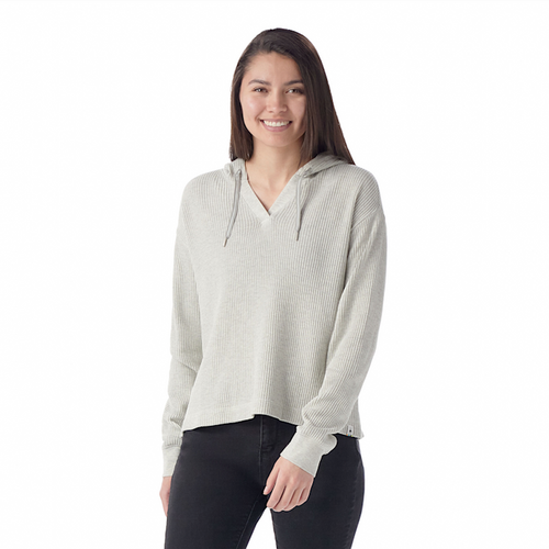 Smartwool Women’s Waffle Hoodie Apparel Smartwool Ash Heather-047 XSmall