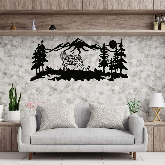 Tiger - Forest Metal Wall Art - Decor available at Dekadron for $159.90