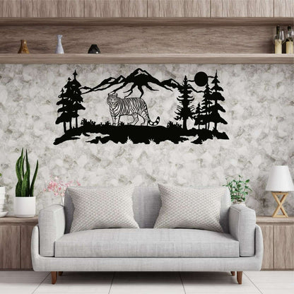 Tiger - Forest Metal Wall Art - Decor available at Dekadron for $159.90