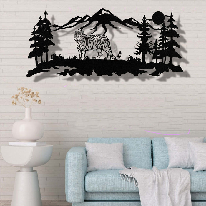 Tiger - Forest Metal Wall Art - Decor available at Dekadron for $159.90