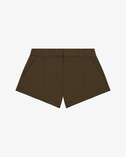 Women's Cotton Mini Short - Brown