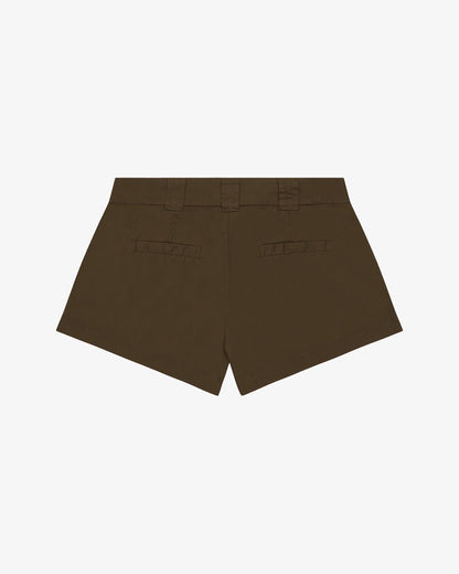 Women's Cotton Mini Short - Brown