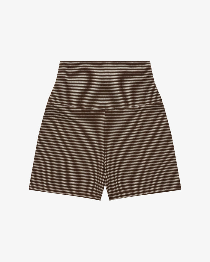 Women's Stripe Mini Short - Brown