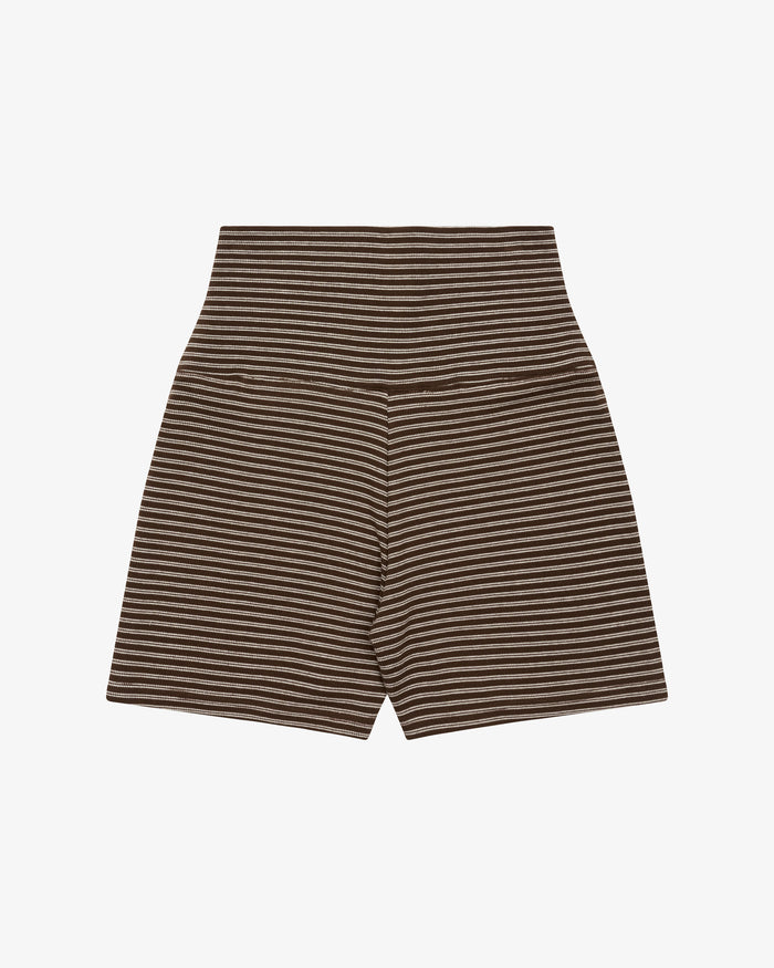 Women's Stripe Mini Short - Brown