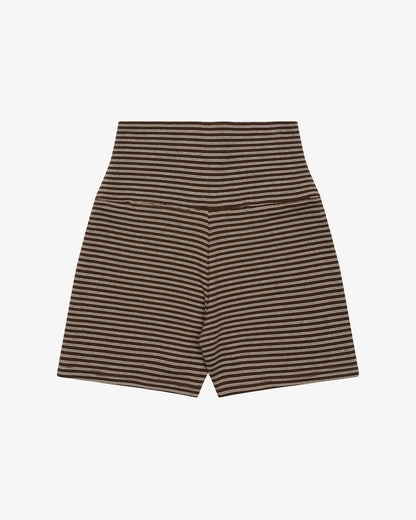 Women's Stripe Mini Short - Brown